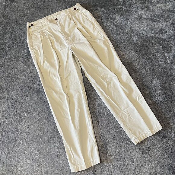 Vintage 90s Dockers Beige Pleated Khaki Pants Mens 36W 30L Straight Leg - Picture 1 of 7